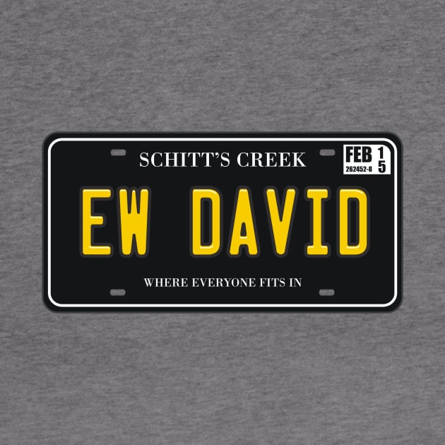 Ew David License Plate by Movie Vigilante